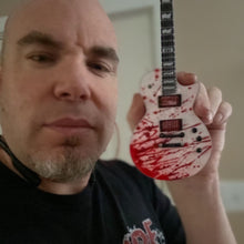 Load image into Gallery viewer, Bobby Keller Blood Splatter ESP Eclipse Mini Guitar Replica Collectible
