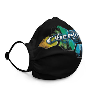Oberly Inc paint splatter hive logo Premium face mask