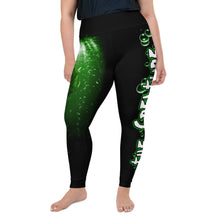 Load image into Gallery viewer, Oberly Inc &quot;the Creature&quot; Green All-Over Print Plus Size Leggings