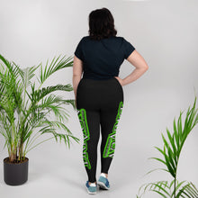 Load image into Gallery viewer, Driven footwear Green logo All-Over Print Plus Size Leggings