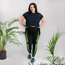 Load image into Gallery viewer, Driven footwear Green logo All-Over Print Plus Size Leggings