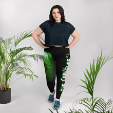 Load image into Gallery viewer, Oberly Inc &quot;the Creature&quot; Green All-Over Print Plus Size Leggings