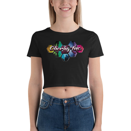 Oberly Inc paint splatter Women’s Crop Tee