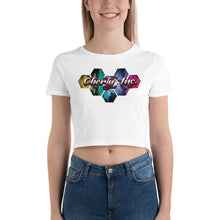 Load image into Gallery viewer, Oberly Inc paint splatter Women’s Crop Tee